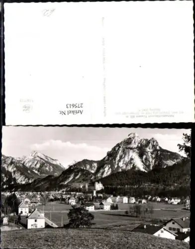 275613,Füssen Totale m. Straußberg Ochsenkopf u. Säuling Bergkulisse