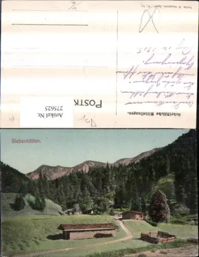 275625,Siebenhütten Almhütten Bergkulisse b. Kreuth