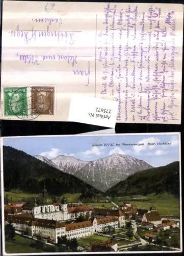 275672,Kloster Ettal Totale b. Oberammergau Bergkulisse