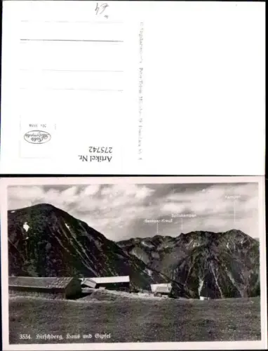 275742,Hirschberg Haus u. Gipfel Bergkulisse b. Kreuth