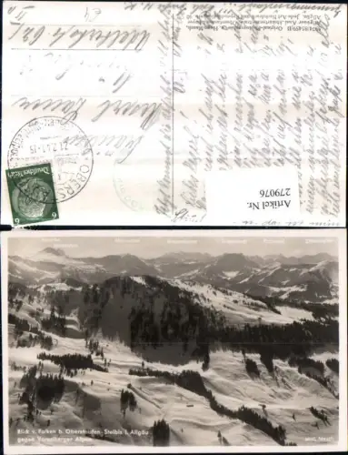 279076,Blick v. Falken b. Oberstaufen Steibis im Allgäu geg. Vorarlberger Alpen Bergkulisse Winterbild