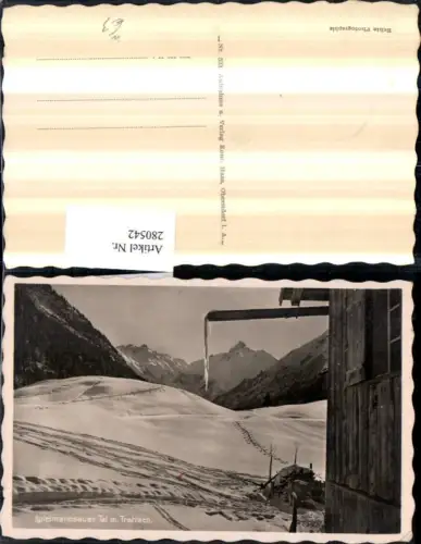280542,Spielmannsauer Tal m. Trettach Berghütte Eiszapfen Bergkulisse Winterbild b. Oberstdorf