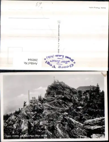 280564,Osser m. Schutzhaus Berghütte b. Lam im bayerischen Wald