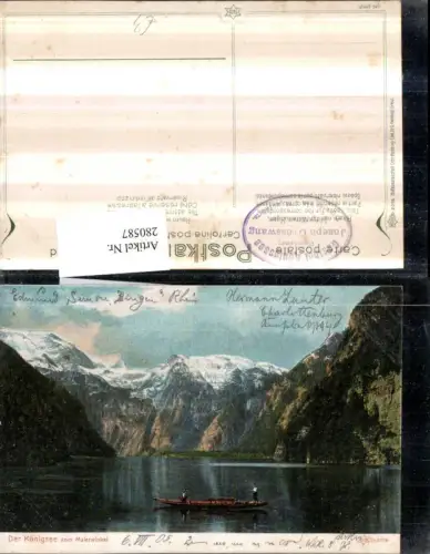 280587,Der Königssee b. Berchtesgaden vom Malerwinkel Bergkulisse