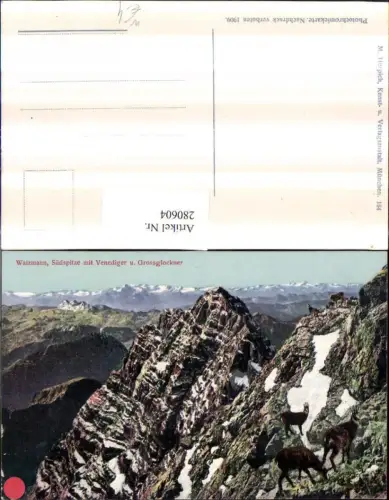 280604,Watzmann Südspitze m. Venediger u. Großglockner Bergkulisse b. Berchtesgaden