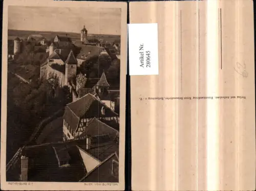 280645,Rothenburg ob d. Tauber Teilansicht Blick vom Burgtor