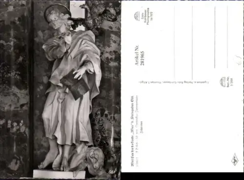 281965,Wallfahrtskirche Wies b. Steingaden Statue Heiliger Detailansicht