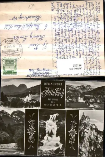 281987,Feilnbach Totale Kirche Wasserfall Wehr Mehrbildkarte