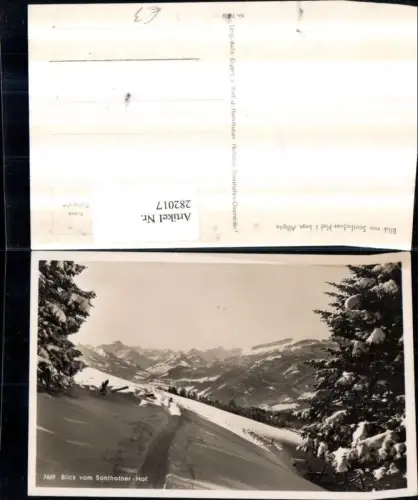 282017,Blick vom Sonthofner-Hof Bergkulisse Winterbild b. Sonthofen