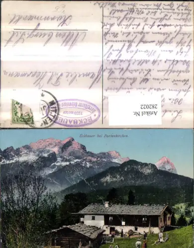 282022,Eckbauer Almhütte b. Partenkirchen Bergkulisse pub Purger e Co 6071