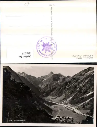 285019,Spielmannsau Totale b. Oberstdorf im Allgäu Bergkulisse