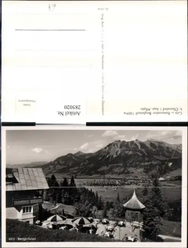 285020,Cafe u. Restaurant Bergkristall b. Oberstdorf im Allgäu Bergkulisse