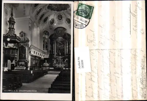 285899,Dillingen an d. Donau Stadtpfarrkirche Innenansicht Kanzel