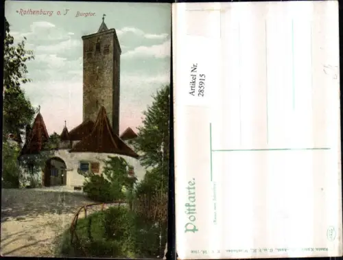 285915,Rothenburg ob d. Tauber Burgtor Turm