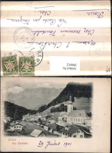 286012,Gruß aus Ramsau b. Berchtesgaden Totale Kirche