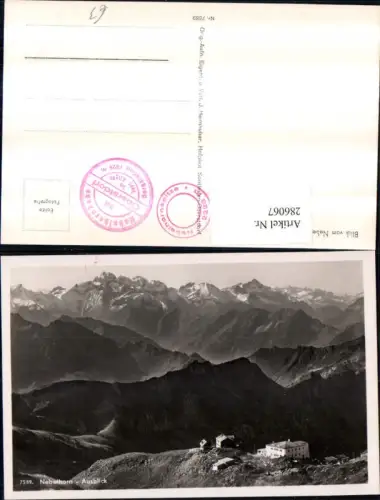 286067,Blick vom Nebelhorn Berghütte Bergkulisse b. Oberstdorf im Allgäu