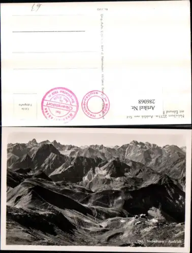 286068,Nebelhorn Ausblick geg. Edmund Probsthaus u. Bergstation Bergkulisse b. Oberstdorf