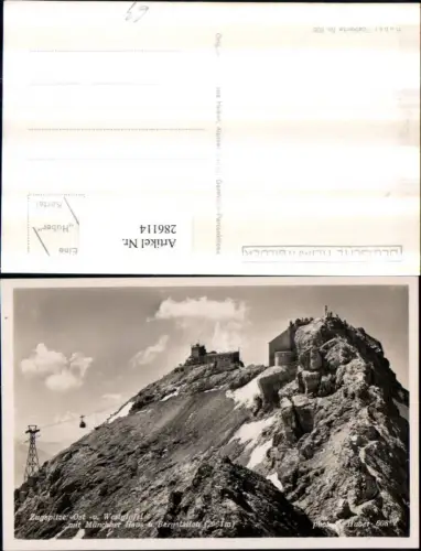 286114,Zugspitze m. Münchner Haus u. Bergstation Seilbahn pub Foto H. Huber 608