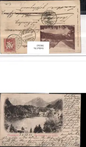 306365,Oberstdorf Freibergsee See von Norden u. Westen Bergkulisse Mehrbildkarte