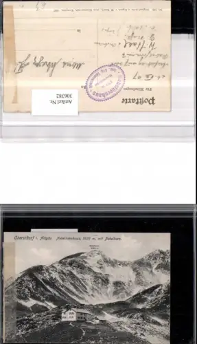 306382,Oberstdorf im Allgäu Nebelhornhaus Berghütte m. Nebelhorn Bergkulisse