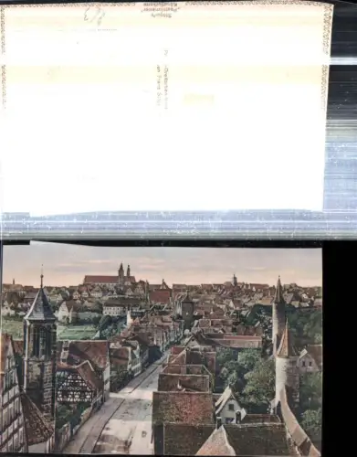 308415,Künstler AK Rothenburg ob d. Tauber Totale vom Spitalturm