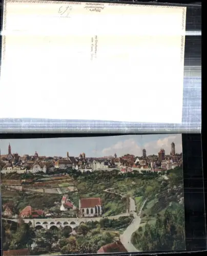 308416,Künstler AK Rothenburg ob d. Tauber Totale vom Taubertal