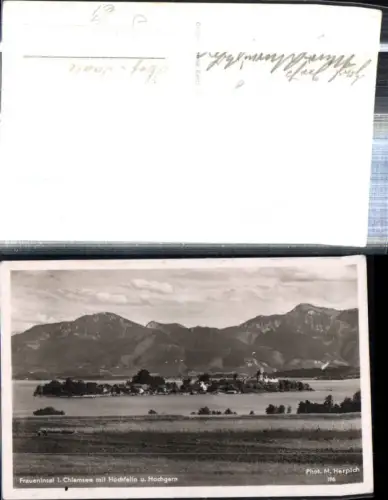 308423,Fraueninsel im Chiemsee Totale m. Hochfelln u. Hochgern Bergkulisse