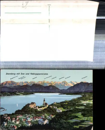 308425,Starnberg Totale m. See u. Gebirgspanorama Bergkulisse pub Ottmar Zieher 4626