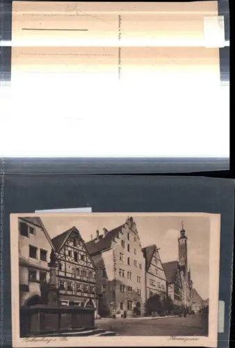 308451,Rothenburg ob d. Tauber Herrngasse Brunnen Straßenansicht