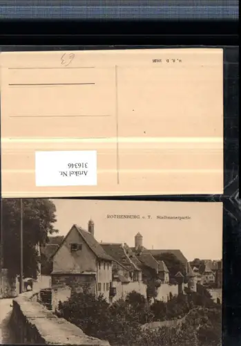 316346,Rothenburg ob d. Tauber Stadtmauerpartie