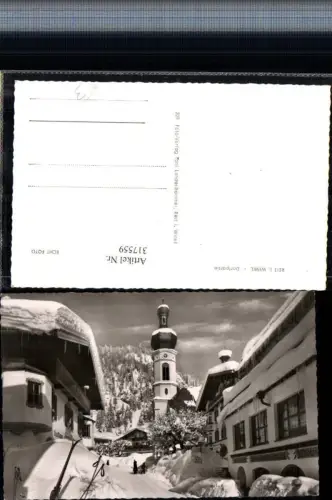 317559,Reit im Winkl Dorfpartie Kirchenturm Winterbild