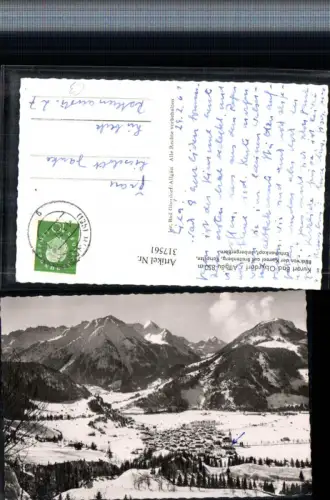 317561,Bad Oberdorf im Allgäu Totale Bergkulisse Winterbild