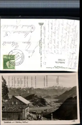 317585,Fichtelhütte Berghütte auf d. Edelberg b. Pfronten Bergkulisse
