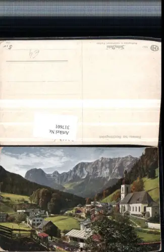 317601,Ramsau b. Berchtesgaden Totale Kirche Bergkulisse