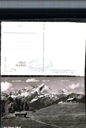 317605,Alp- und Zugspitze b. Eckbauer b. Garmisch-Partenkirchen Bergkulisse