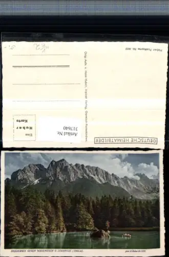 317640,Badersee See b. Grainau geg. Waxenstein u. Zugspitze pub H. Huber 8032