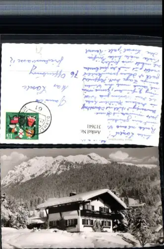 317641,Haus Tannheimer b. Oberstdorf Bergkulisse Winterbild