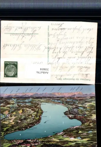 318654,Starnberger See aus d. Vogelschau Starnberg Bernried Ambach pub Ottmar Zieher