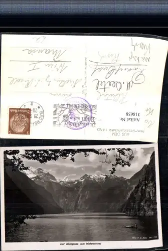 318658,Königssee b. Schönau vom Malerwinkel Bergkulisse