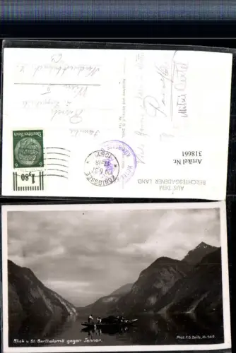 318661,Blick von St. Bartholomä geg. Jenner Bergkulisse Zille