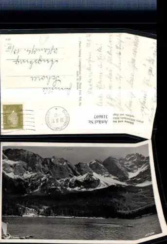 318697,Eibsee See u. Hotel b. Grainau Bergkulisse