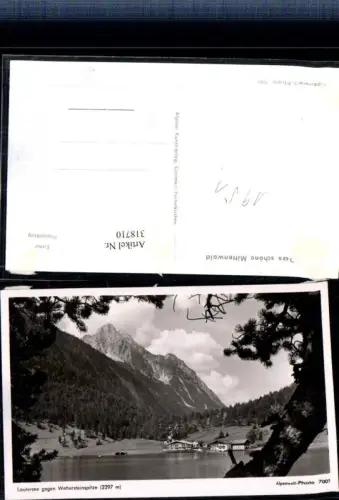 318710,Mittenwald Lautersee See geg. Wettersteinspitze Bergkulisse