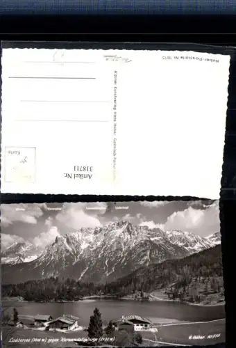 318711,Lautersee See b. Mittenwald geg. Karwendelgebirge Bergkulisse