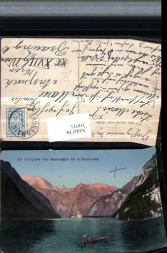 318713,Königssee See m. St. Bartholomä Bergkulisse