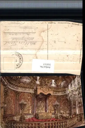 318717,Schloss Herrenchiemsee Paradebett Innenansicht