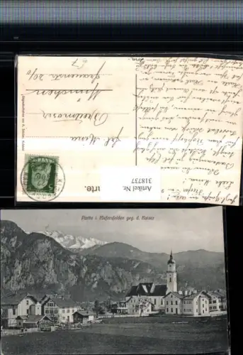 318737,Kiefersfelden Teilansicht Kirche geg. Kaiser Bergkulisse