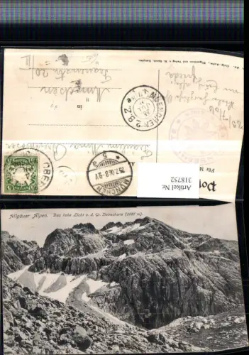 318752,Allgäuer Alpen Hohe Licht v. Großen Steinscharte b. Oberstdorf Bergkulisse