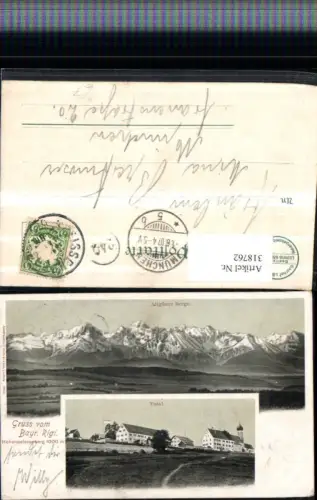 318762,Bayrischen Rigi Hohenpeißenberg b. Peißenberg Bergkulisse Mehrbildkarte