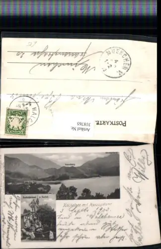 318765,Kochelsee m. Herzogstand b. Kochel Denkmal Mehrbildkarte