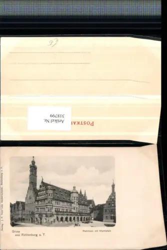 318799,Gruß aus Rothenburg ob d. Tauber Rathaus m. Marktplatz